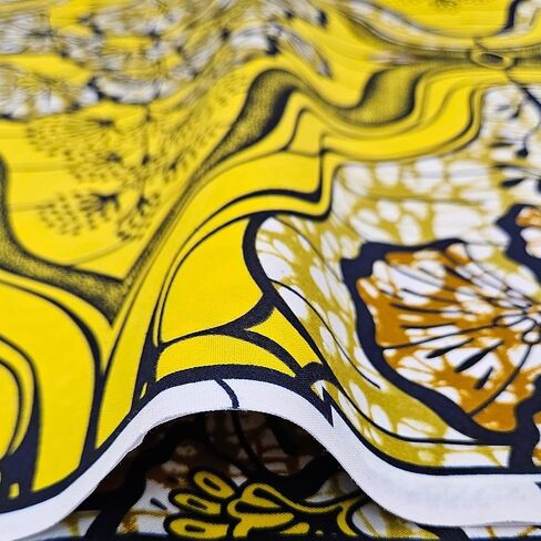 Polyester African Wax Prints Fabrics,Ankara Wax Fabric Perfect for Traditional African Attire, Party Dresses, Skirts, Headwraps, Home Decor, and DIY Crafts (6D2-4) in Kuwait