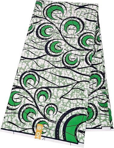 Polyester African Wax Prints Fabrics,Ankara Wax Fabric Perfect for Traditional African Attire, Party Dresses, Skirts, Headwraps, Home Decor, and DIY Crafts (6D2-4) in Kuwait