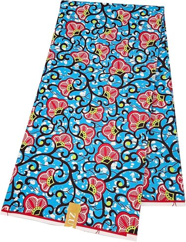 Polyester African Wax Prints Fabrics,Ankara Wax Fabric Perfect for Traditional African Attire, Party Dresses, Skirts, Headwraps, Home Decor, and DIY Crafts (6D2-4) in Kuwait