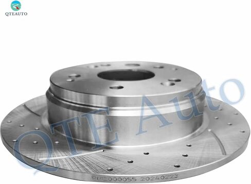PM Auto Set of 4 Front 26mm-Rear 282mm Drilled Slotted Brake Disc Rotors Replacement For 1999-2008 Acura TL in Kuwait