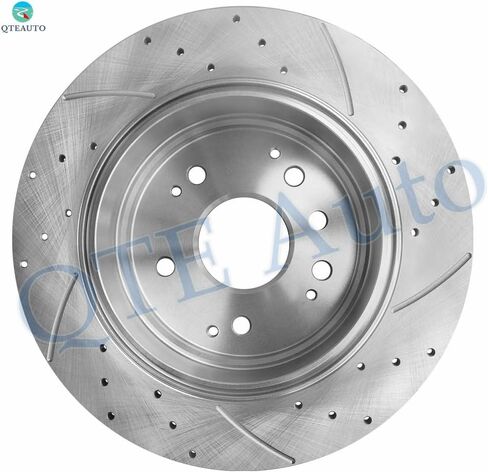 PM Auto Set of 4 Front 26mm-Rear 282mm Drilled Slotted Brake Disc Rotors Replacement For 1999-2008 Acura TL in Kuwait