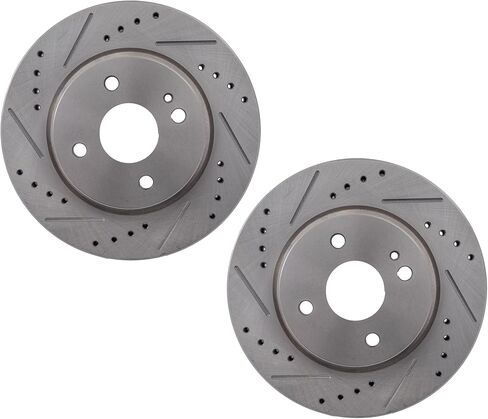 Garage-Pro 10.15 Inch Cross-Drilled/Slotted Vented Disc Brake Rotor Replacement for Mazda 2 2011-2014 in Kuwait