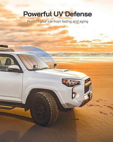 Pigenius Windshield Sun Shade for Ford Bronco 2021-2026, Custom Fit Front Window Sunshade - Leather in Kuwait