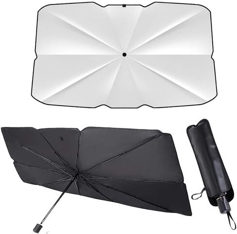 Car Windshield Sun Shade Umbrella for Honda Element 2003-2011,Sun Protection Shield Cover Automotive Parasol Curtain Vehicle Sun Visor, B - Open-Small in Kuwait