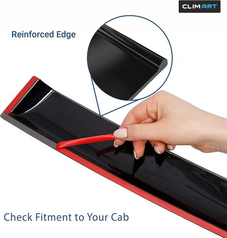 CLIM ART Incredibly Durable Rain Guards for Toyota Corolla 2014-2019 Sedan, Original Tape-on Window Deflectors, Vent Deflector, Vent Window Visors, Dark Smoke, Truck Accessories, 4pcs- 414107LP in Kuwait