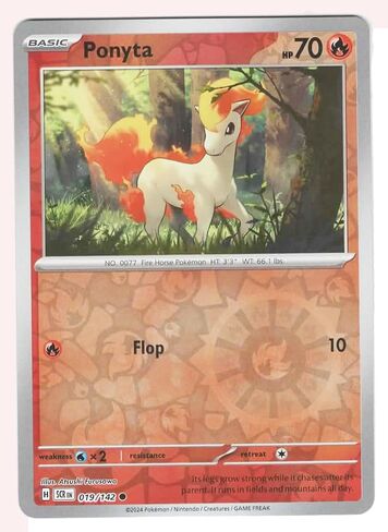 Pokemon - Ponyta 019/142 - Stellar Crown Reverse Foil – Single Card in Saudi Arabia