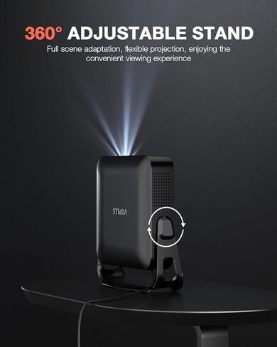 【Fun On the Go & Native 1080P】 Thinnest 1.81" Smart Mini Projector with WiFi and Bluetooth, Auto Focus & Keystone Portable Outdoor Projector, VOPLLS 4K Support Home Movie Projector in Saudi Arabia