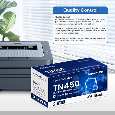 TN450 TN-450 Compatible TN450 Black High Yield Toner Cartridge Replacement for Brother TN-450 Intellifax-2840 HL-2240 HL-2230 MFC-7860DW MFC-7360N Toner Cartridge (2 Pack). in Saudi Arabia