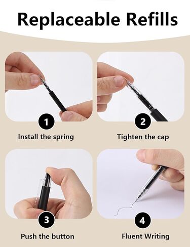 12pcs 0.28mm Fine Point Pen, Japanese Style Ultra Fine Point Black Gel Roller Pens Quick Dry Precise and Smooth Writing (12pcs mix 0.28 pens) in Saudi Arabia