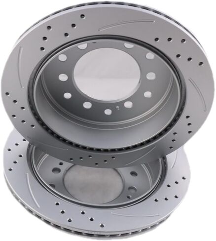 Rear Drilled and Slotted Brake Disc Brake Rotors 31294 12.28 inch / 312 mm Fit for LEXUS GX470 | TOYOTA 4RUNNER 2003-2009, FJ CRUISER 2007-2009, SEQUOIA 2001-2007 in Saudi Arabia