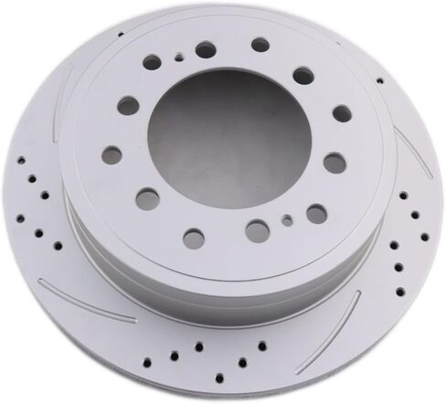 Rear Drilled and Slotted Brake Disc Brake Rotors 31294 12.28 inch / 312 mm Fit for LEXUS GX470 | TOYOTA 4RUNNER 2003-2009, FJ CRUISER 2007-2009, SEQUOIA 2001-2007 in Saudi Arabia