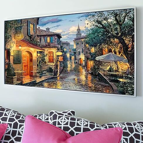 YALKIN 5D Diamond Painting Kits for Adults, Large Street View Diamond Art Kits Full Drill Diamond Painting Kit for Adult Beginners, DIY Crystal Picture Art for Home Wall Decor 40 x 70cm/15.7 x 27.6in in Saudi Arabia