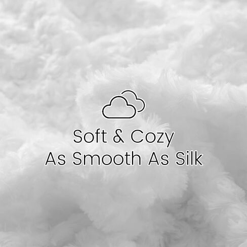 Simple&Opulence Fluffy Rosebud Fleece Fabric by The Yard, Short Pile Faux Fur Fabric 86'’ Wide, Soft & Smooth Minky Fabric for Costume, Rug, Pillow, Cushion, DIY Craft (White, 1 Yard) in Saudi Arabia