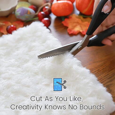 Simple&Opulence Fluffy Rosebud Fleece Fabric by The Yard, Short Pile Faux Fur Fabric 86'’ Wide, Soft & Smooth Minky Fabric for Costume, Rug, Pillow, Cushion, DIY Craft (White, 1 Yard) in Saudi Arabia