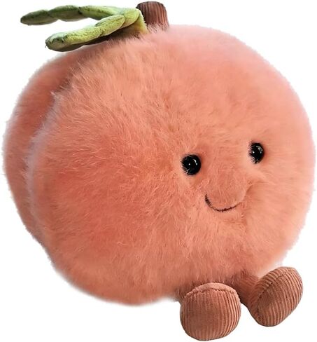 Peach Plush Toy, 4.7" Funny Fruit Plushies, Soft Food Stuffed Animals Kawaii Birthday Gifts for Teen Boys in Kuwait