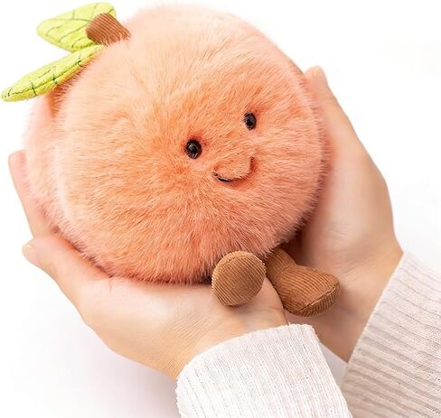 Peach Plush Toy, 4.7" Funny Fruit Plushies, Soft Food Stuffed Animals Kawaii Birthday Gifts for Teen Boys in Saudi Arabia
