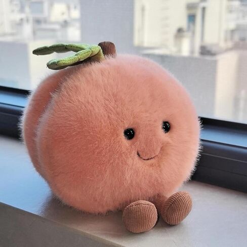 Peach Plush Toy, 4.7" Funny Fruit Plushies, Soft Food Stuffed Animals Kawaii Birthday Gifts for Teen Boys in Kuwait