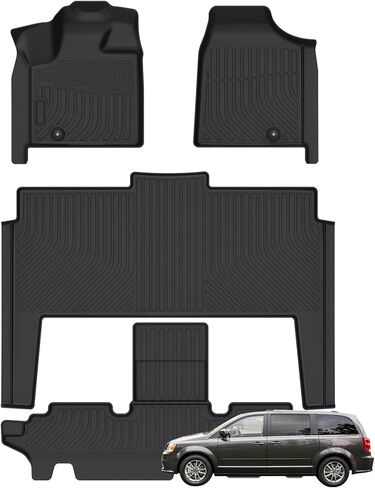 Priprilod Floor Mats Fit for Dodge Journey 2011-2020 All Weather Protector TPE Floor Liners Custom Fit Car Mats Non-Slip in Kuwait