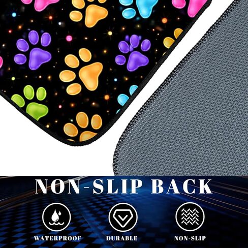 Paw Print Car Floor Mats Set of 4 Neon Color Starry Pattern Automotive Foot Mats Rugs Carpet for Car Non-Slip Auto Car Accessories Universal Fit for Car SUV Truck Van in Kuwait
