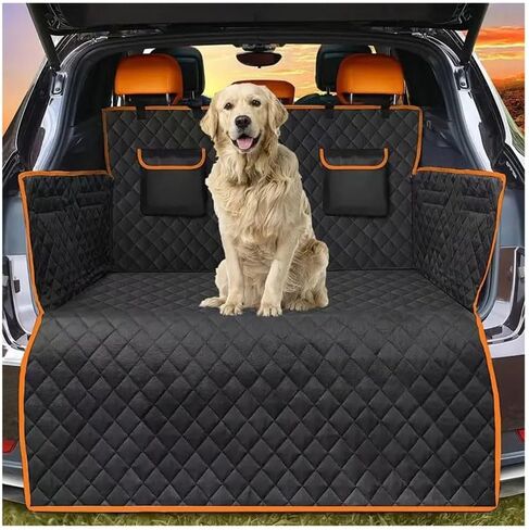 Car Trunk Mat for Jeep Wrangler 1986–2025 2026 YJ/TJ/JK/JL, Waterproof Cargo Liner Dogs Pet Seat Cover Non-Slip Heavy Duty Protector Side Walls Bumper Flap Storage Pockets Washable,Black in Kuwait