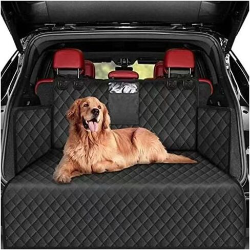 Car Trunk Mat for Jeep Wrangler 1986–2025 2026 YJ/TJ/JK/JL, Waterproof Cargo Liner Dogs Pet Seat Cover Non-Slip Heavy Duty Protector Side Walls Bumper Flap Storage Pockets Washable,Black in Kuwait