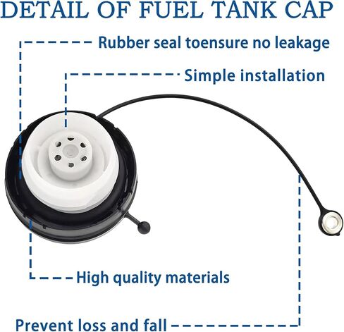 17670-SHJ-A31 Gas Cap Fit for Honda Acura - 2005-2007 Accord, 2005-2010 Odyssey, 2006-2008 TL TSX, 2005-2008 Pilot, 2006-2014 Ridgeline, 2005-2006 CRV MDX RSX. Replaces# 10837, 17670-SHJ-A31 in Saudi Arabia