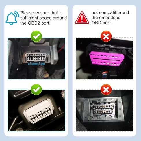 Anti-Theft OBD2(ONLY) Lock, Universal OBD 2 Port Blocker with Security Key, Car Theft Prevention Device for OBDII(Fits Most Vehicles, Aluminum Alloy & POM), Sliver in Saudi Arabia