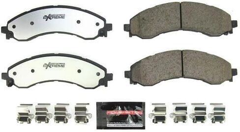 PowerStop Front Brake Pads for Chevrolet Express 2500 2021-24 |Express 3500 2021-24 |Express 4500 2021-23 - Z36 Truck & Tow Carbon-Fiber Ceramic Brake Pads with Installation Hardware, Z36-2404 in Kuwait