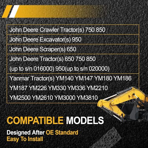 غطاء خزان الوقود مع مقياس متوافق مع John Deere 650 750 850 950 وYanmar YM140 YM147 YM186 YM226 YM336 YM2500 YM3000 رقم الجزء للجرارات CH15741 CH11096 194145-04302 194145-04300 194145-04301 in Kuwait