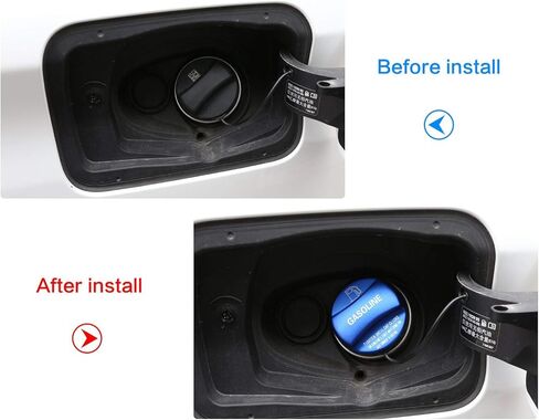 Aluminum alloy Gas Fuel Tank Cap Cover Trim For BMW X1 X2 X3 X4 X5 X6 F10 F15 F16 F25 F26 F30 F34 F35 F48 F47 G30 G38 (blue, Gasoline) in Kuwait