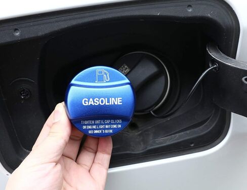 Aluminum alloy Gas Fuel Tank Cap Cover Trim For BMW X1 X2 X3 X4 X5 X6 F10 F15 F16 F25 F26 F30 F34 F35 F48 F47 G30 G38 (blue, Gasoline) in Kuwait