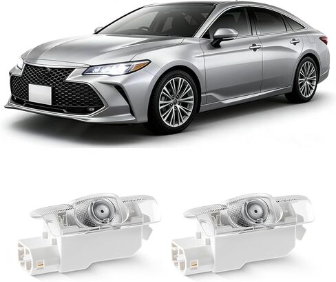 4Pcs Car Door Lights Logo Projector Compatible with Highlander Camry 4Runner Sienna Corolla Tundra Prius Venza Prado Sequoia Reiz, 3D LED Car Door Welcome Puddle Lights, 4K HD Ghost Shadow Lamp(White) in Saudi Arabia