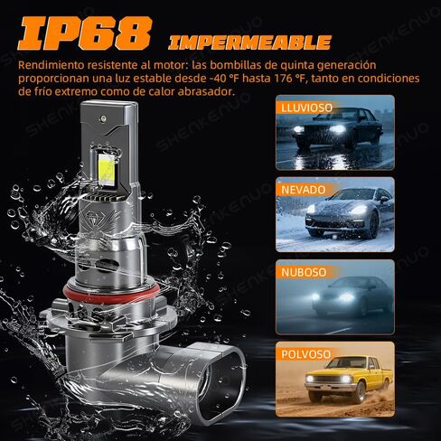 Light Bulbs Compatible for GMC Sierra 1500 (2007-2013), High and Low Beam Lights, Cool White, Pack of 4 in Saudi Arabia