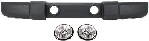 Garage-Pro Bumper Cover Kit Compatible with 2007-2017 Jeep Wrangler, Fits 2018 Jeep Wrangler JK Textured 3-pc kit with Headlights, For Models with Fog Lights and Tow Hooks Front in Kuwait
