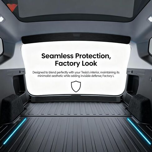 Tesla Model Y Juniper Rear Bumper & Trunk Lip Guard 2025 2026, Anti-Scratch Protector Mat for Cargo Area, Matte Black PP Full Coverage, Easy Installation in Kuwait