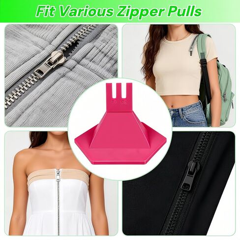 Zipper Jig Tool with Anti-Slip Silicone Base for 6 Size #1#2#3#5#7#8 Zippers,Zipper Installing Tool Handy Zip Fastener for Zippers Pulls Zip Sliders for Dresses & Pants (Magenta) in Saudi Arabia
