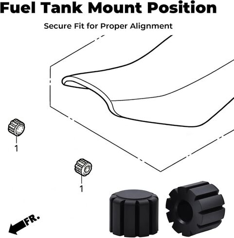 4PCS Fuel Tank Rubber Cushions Compatible with Honda TRX300EX TRX400EX TRX250X XR100 XR80 ATC200X, Rubber Fuel Tank Mount Bushings Replacement 17611-HA5-00 in Saudi Arabia