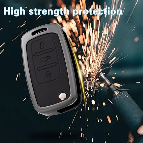 Key Fob Cover with Heavy-duty Keychain for VW Jetta Golf Polo MK6 Passat Tiguan Beetle Passat Sharan Bora in Saudi Arabia