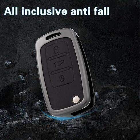 Key Fob Cover with Heavy-duty Keychain for VW Jetta Golf Polo MK6 Passat Tiguan Beetle Passat Sharan Bora in Saudi Arabia