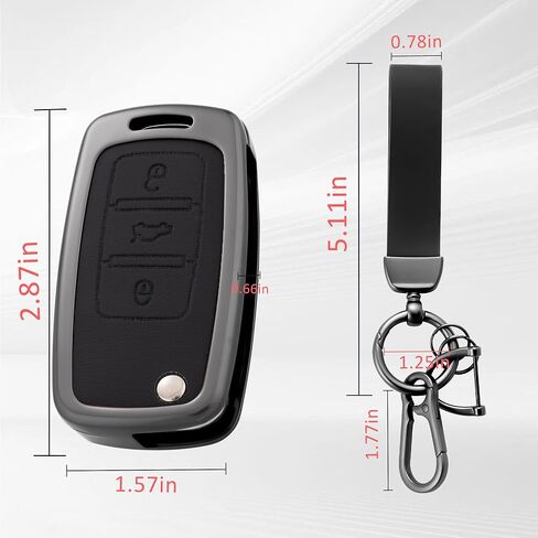 Key Fob Cover with Heavy-duty Keychain for VW Jetta Golf Polo MK6 Passat Tiguan Beetle Passat Sharan Bora in Saudi Arabia