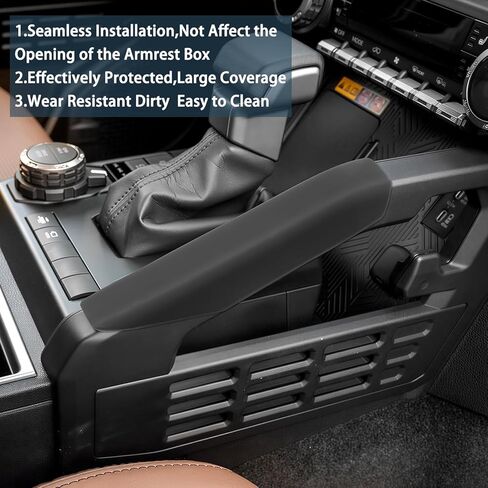 Ruiya Gear Shift Console Side Grab Handle Covers for 2025 2026 Toyota 4Runner /2024-2026 Tacoma, Soft Silicone Inner Armrest Protector Trim, 2025+ Toyota 4Runner 6th Gen Interior Accessories in Kuwait