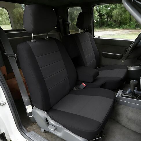Premium Knitted Front 60/40 Split Seat Covers for Toyota Tacoma 1995 1996 1997 1998 1999 2000 Protective & Stylish with Headrests and Console Cover Easy to Clean - Red in Saudi Arabia