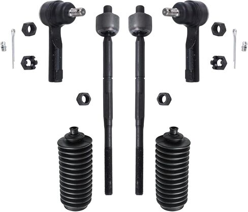 Detroit Axle - Front 6pc Suspension Kit for 95-06 Nissan Sentra, 95-98 200SX, 4 Outer Inner Tie Rod Ends 2 Boots 1995 1996 1997 1998 1999 2000 2001 2002 2003 2004 2005 2006 Replacement in Saudi Arabia