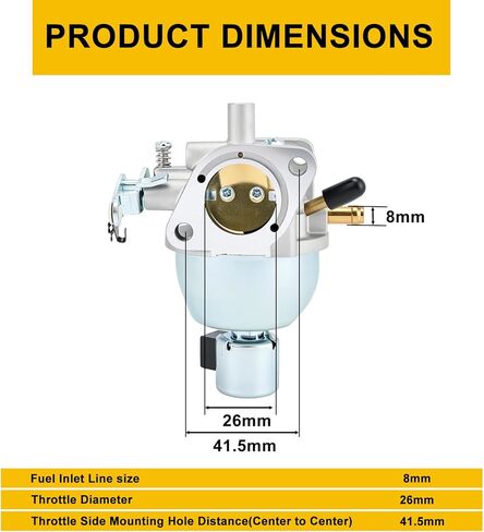 847395 Carburetor for JD LT-166 16 HP Vanguard Engine Brigg Stratton 846280 808725 846944 350777 350776 350775 35777A 356777 356776 Replace 807906 847395 846280 846944 in Saudi Arabia