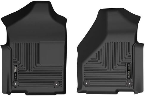 سجادات أرضية كونتور X-act من Husky Liners | يناسب 2019-2026 رام 2500/3500 (كابينة قياسية مع أرضية من الفينيل) | الصف الأمامي قطعتين أسود - 50691 in Kuwait