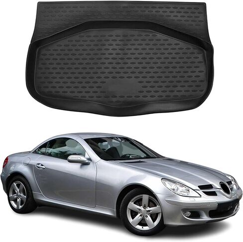 OMAC Floor Mats for Mercedes SLK Class R171 2005-2011 Car Mats All Weather 3D Custom Fit Rubber Mat Waterproof Odorless TPE Floor Liners Laser Measured Non-Slip (Black) in Kuwait