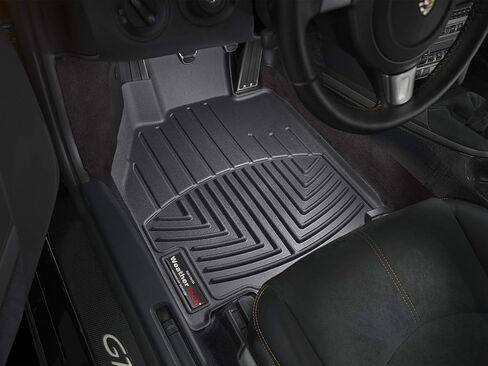 WeatherTech Custom Fit FloorLiners for Porsche® 911 Turbo Cabriolet, 911 Turbo S, 911 Targa 4-1st Row (442461), Black in Kuwait