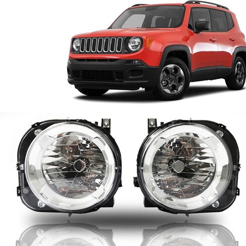 munirater 1 Pair Headlights for 2015-2018 68256570AA, 68256567AA Headlamp Driver and Passenger Side RH&LH in Saudi Arabia