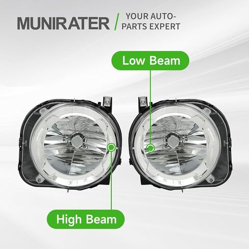 munirater 1 Pair Headlights for 2015-2018 68256570AA, 68256567AA Headlamp Driver and Passenger Side RH&LH in Saudi Arabia
