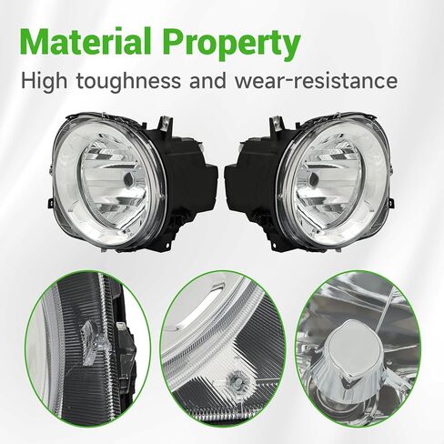 munirater 1 Pair Headlights for 2015-2018 68256570AA, 68256567AA Headlamp Driver and Passenger Side RH&LH in Saudi Arabia